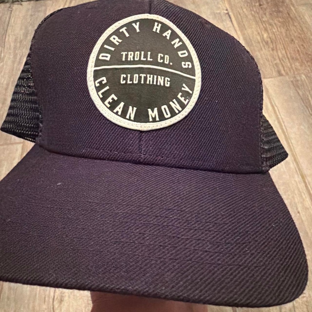 Black Dirty Hands Troll Co. trucker cap